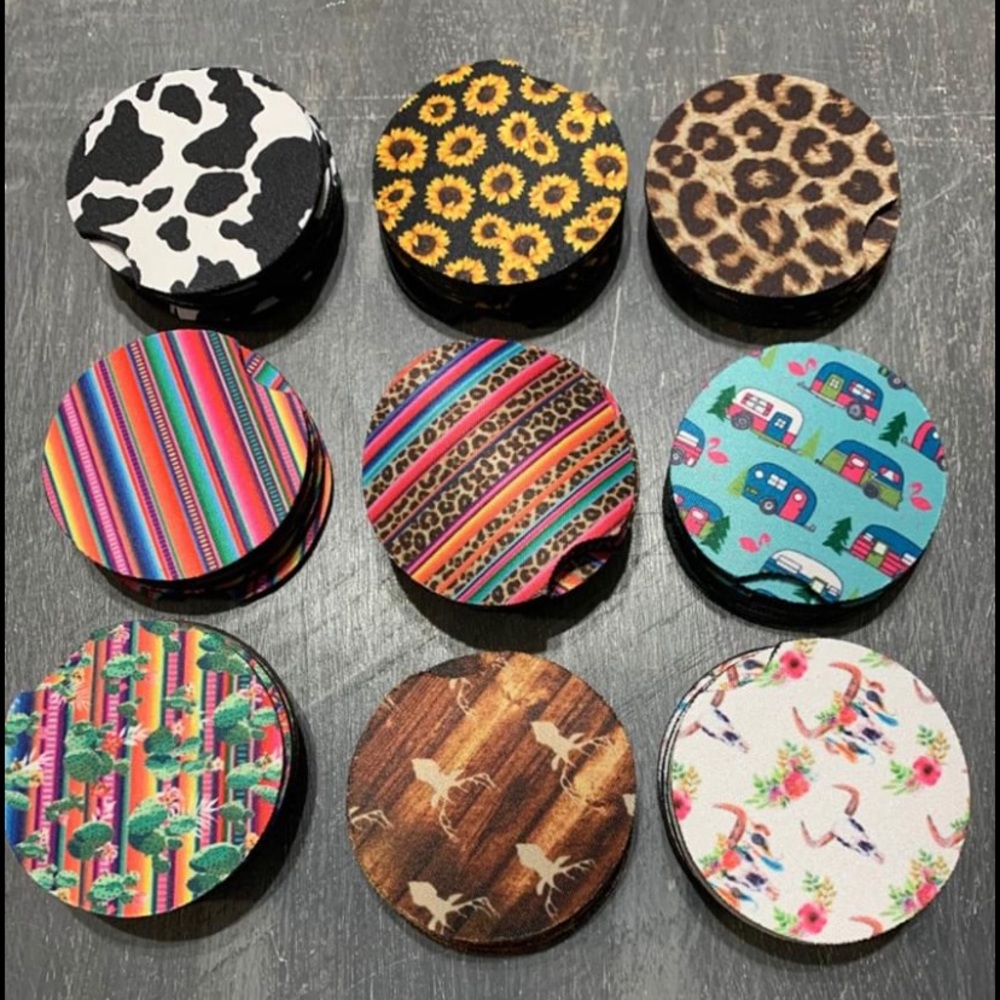 Car cup holder coasters